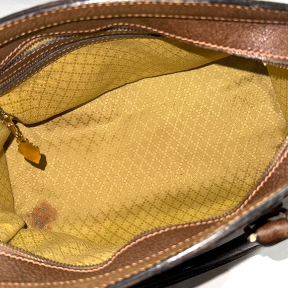 80's GUCCI Canvas Brown Leather GG Web Ophidia Boston Doctor Bag Made in Italy - Picture 12 of 17